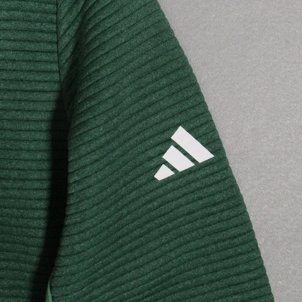 Adidas Quarter Zip Pullover Textured Performance Golf Green Men XL NWOT